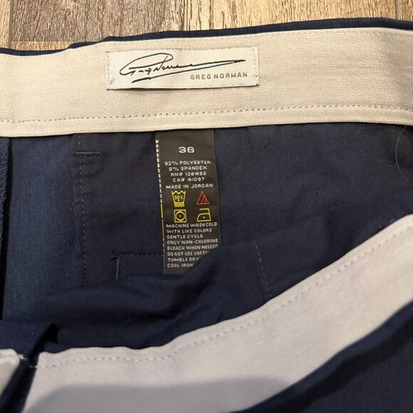 Greg Norman Men's Navy Athletic Golf Shorts, Flex-Fit, Size 36, 9" Inseam - Picture 3 of 3